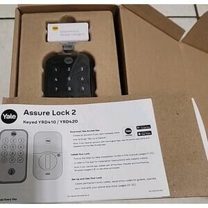 Yale Assure Lock 2 Z-Wave Plus v2 Keypad, Black Suede (YRD410-ZW3-BSP)